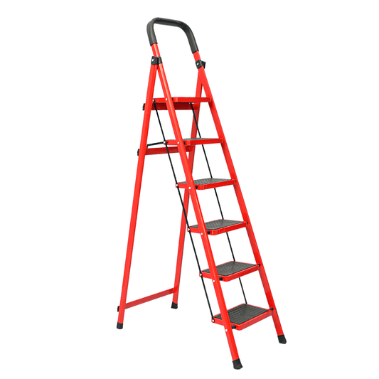 Imported 6 Steps Mild Steel Folding  Multi-Purpose Extension Ladder with Non-slip Handrail (FT-MSL6)
