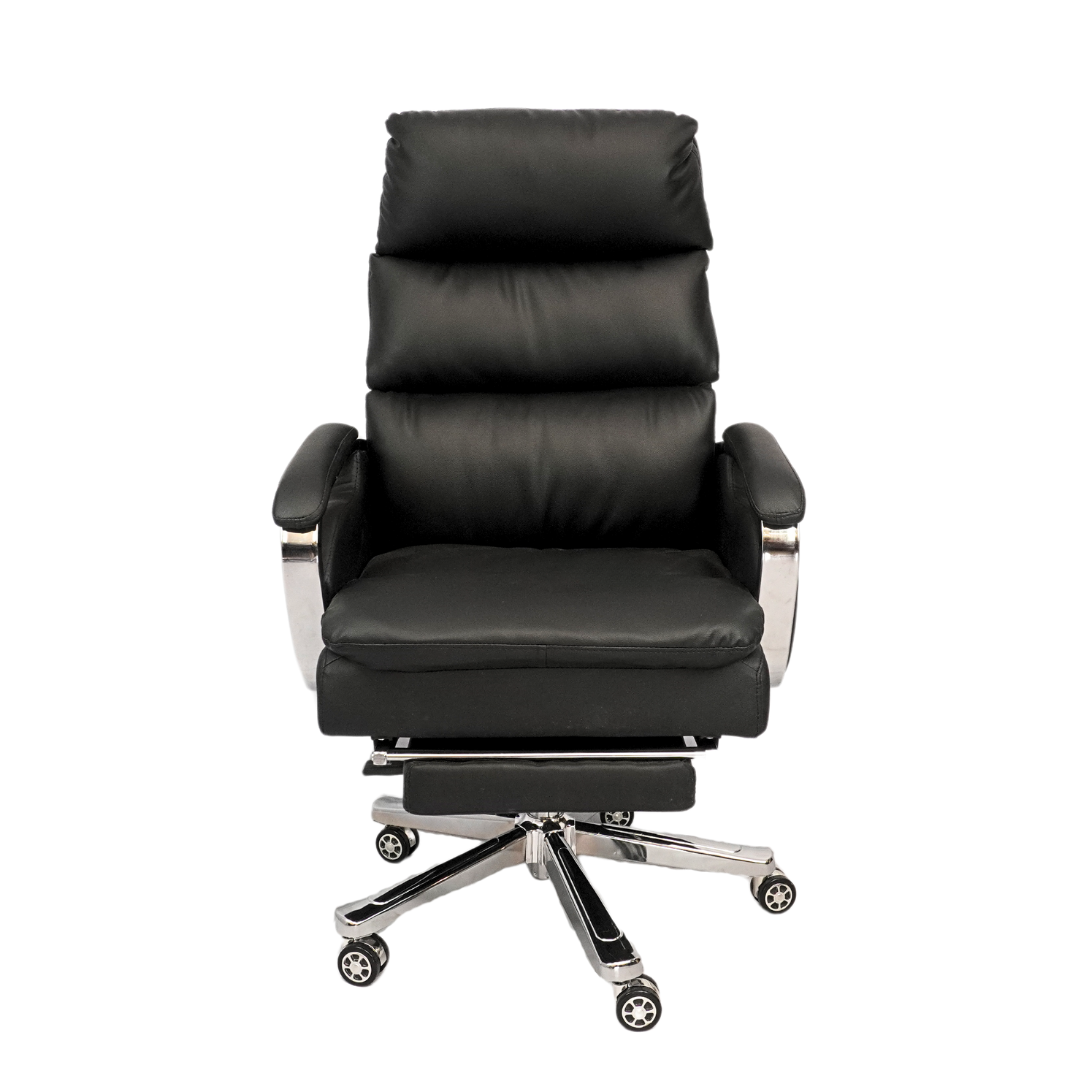 Comfortable Luxury Boss Chair with Footrest (FT-H809) Black