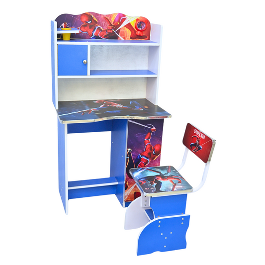 Adjustable Kids Study Table And Chair With Storage Cabinet (FT-KST001)
