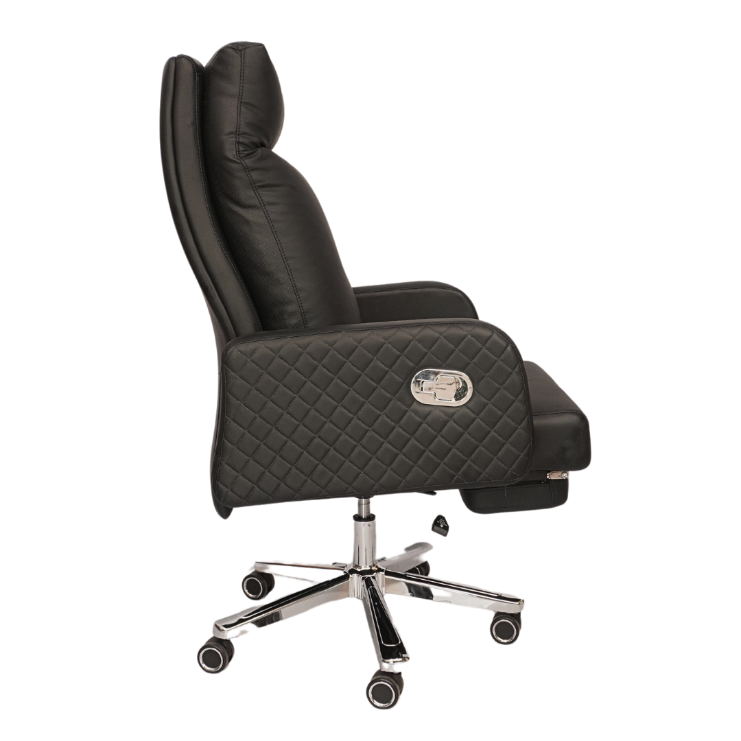 Comfortable Luxury Boss Chair with Footrest (FT-H573) Black