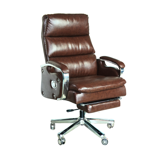 Comfortable Luxury Boss Chair with Footrest (FT-H809) coffee