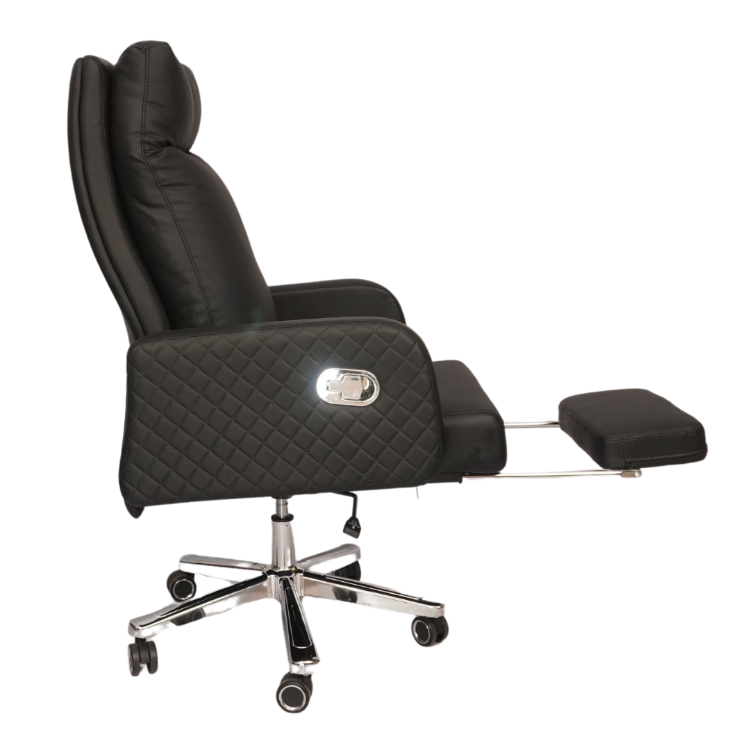 Comfortable Luxury Boss Chair with Footrest (FT-H573) Black