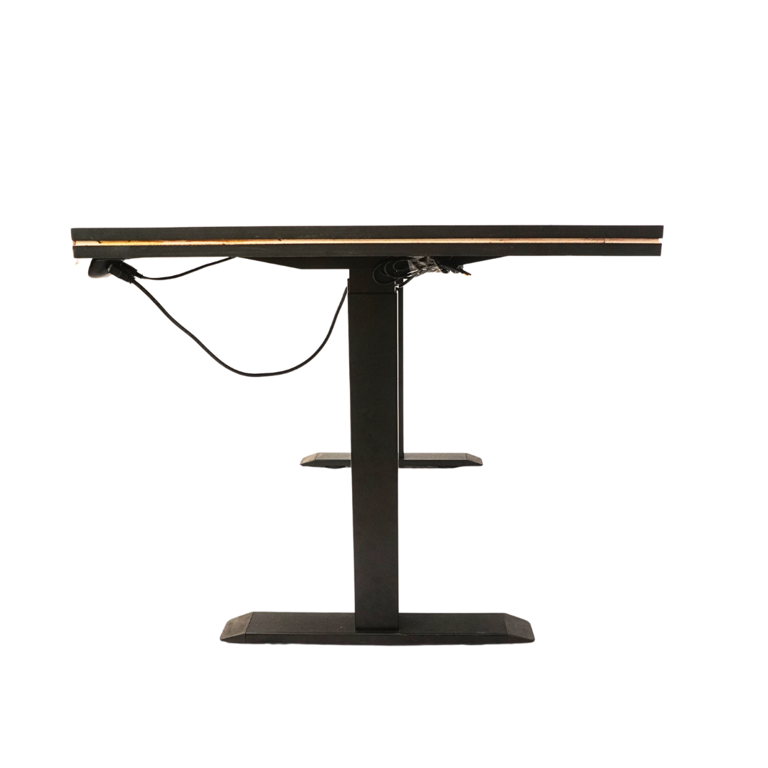 Electric Height-Adjustable Elevating Desk (FT-Y100) Black Brown Top