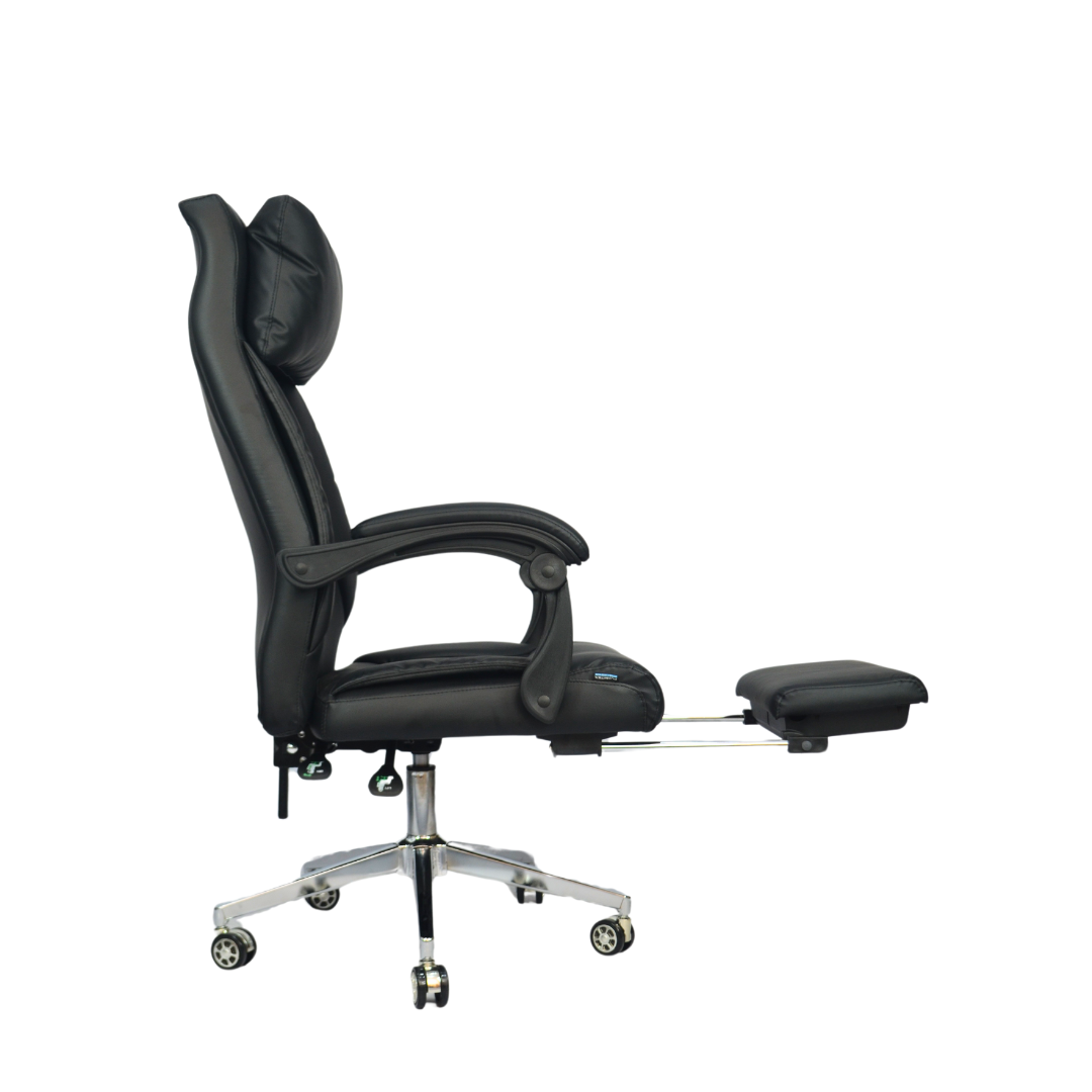 Revolving  Office Chair with Footrest and Pillow (FT-HB859) Black