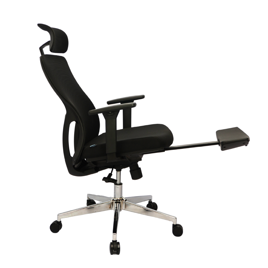 Mesh Office Chair (FT-940N3E) Black With Legrest