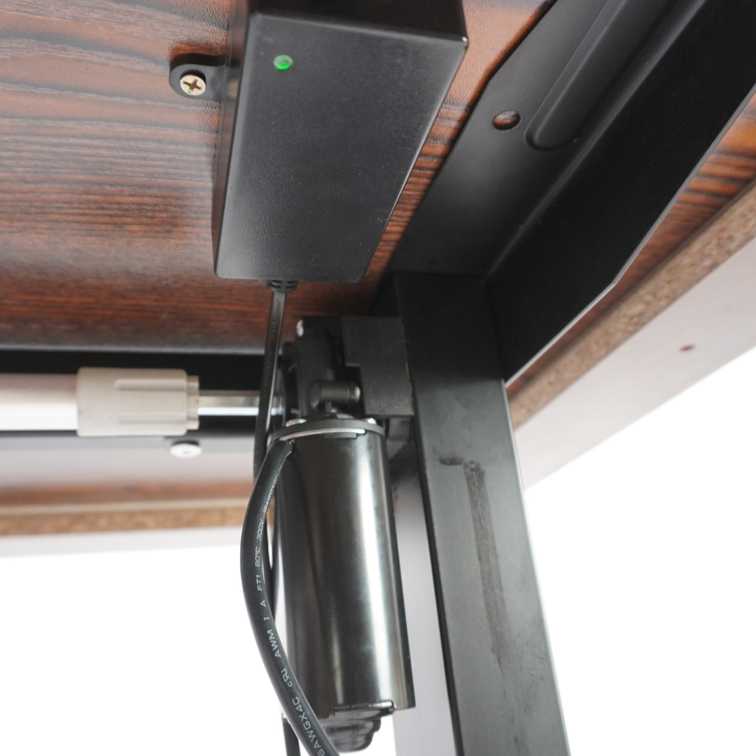 Electric Height-Adjustable Elevating Desk (FT-Y100) Black Brown Top