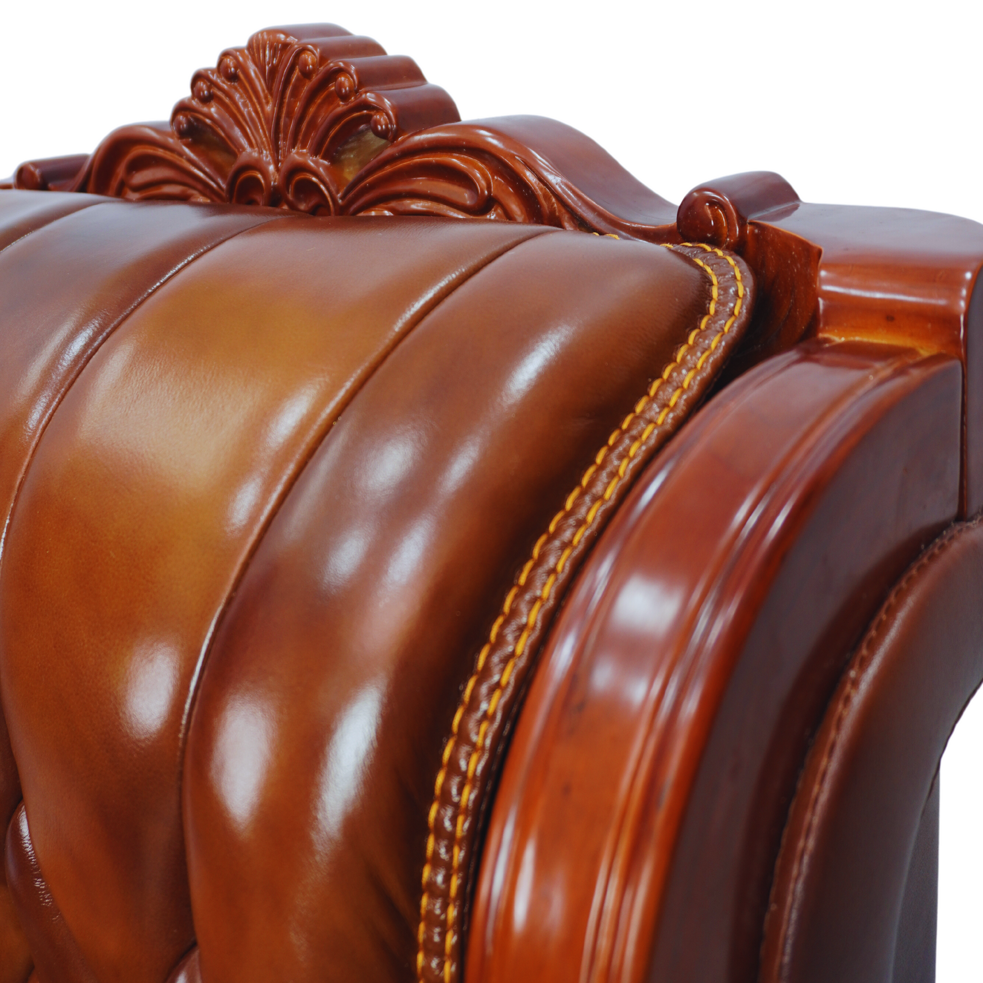 Cowhide Leather Boss Chair Detail View