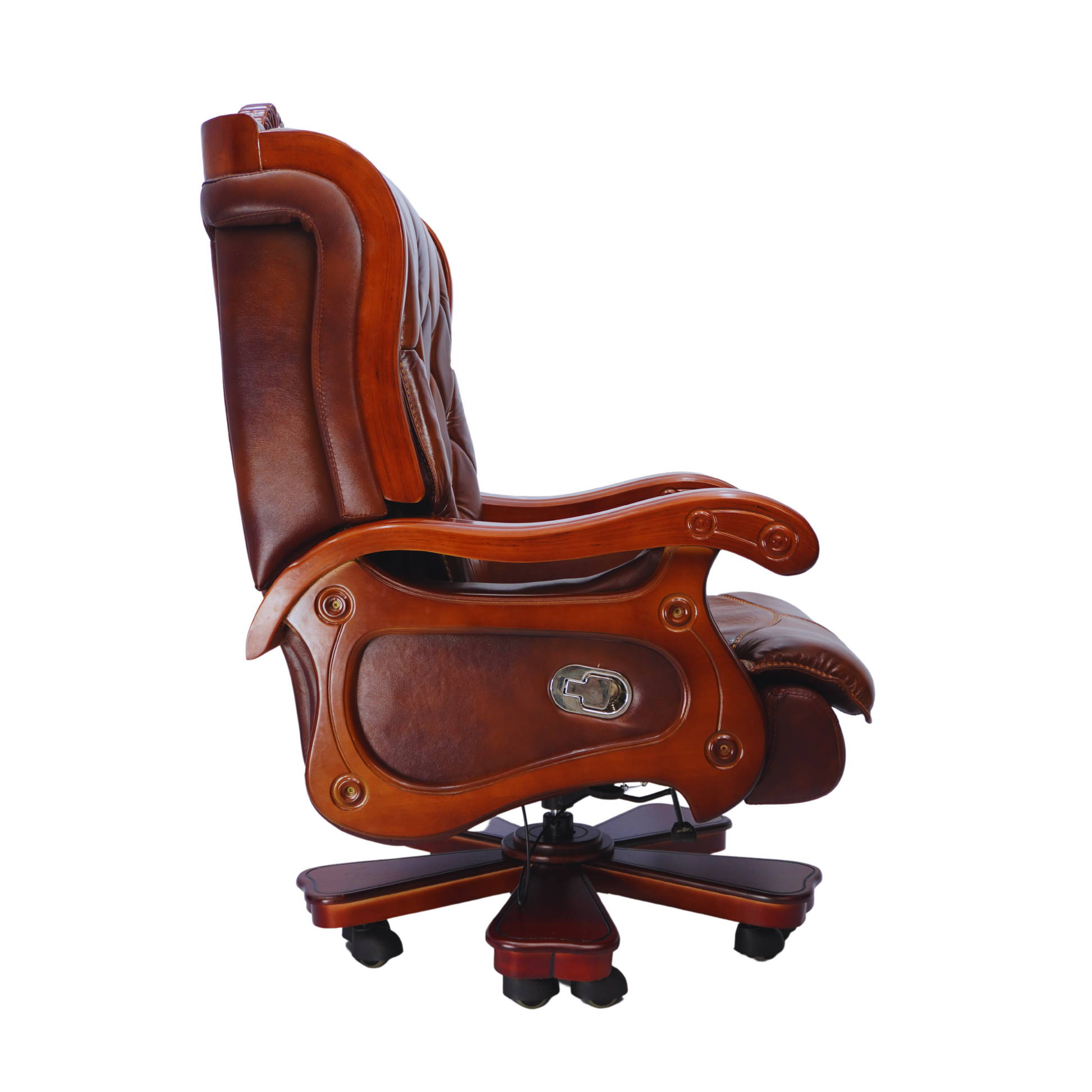 Cowhide Leather Boss Chair Right Side View