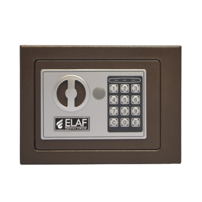 ELAF Small Safety Box with Electronic Keypad (FT-L17ET) Coffiee