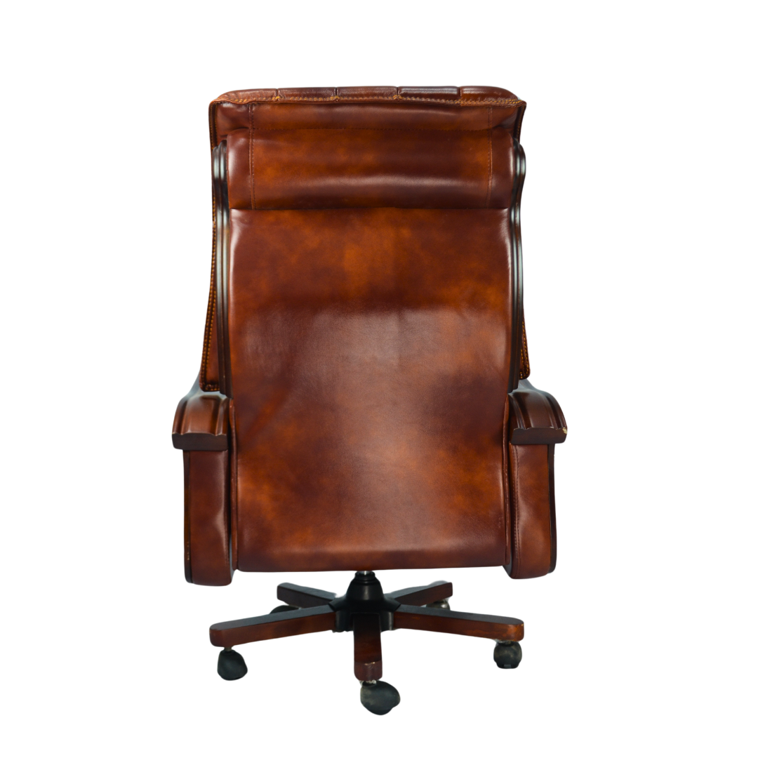 cowhide Leather Boss Chair (FT-H8052) Back Side View