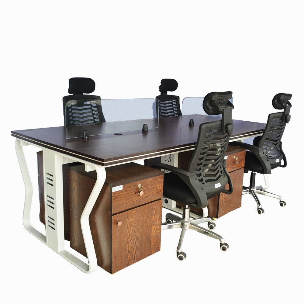 Workstation Office Table for 4 Person with Front Table(FT-002)