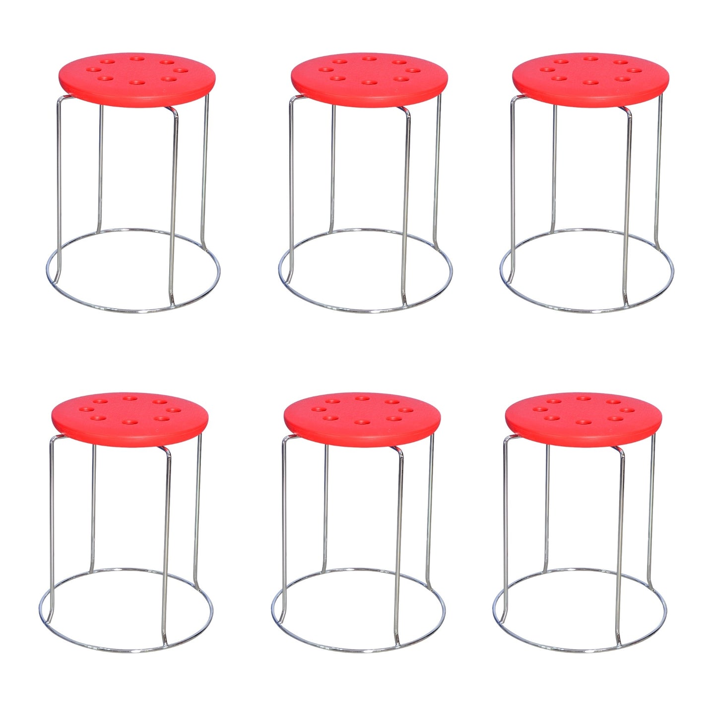 6 Combo Ring Stool (FT- S02) Red