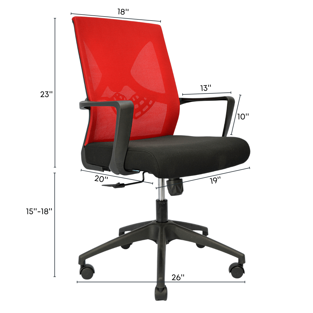 Hydraulic Chair (FT-H8047) Garnet Red Black