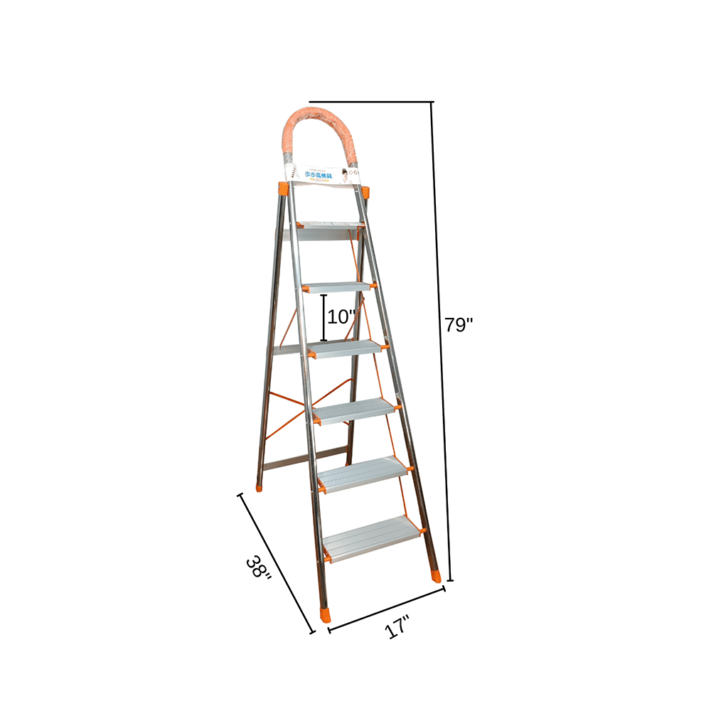 Stainless Steel Folding Multi-Purpose Extension Ladder with Non-slip Handrail (FT-SSL6)